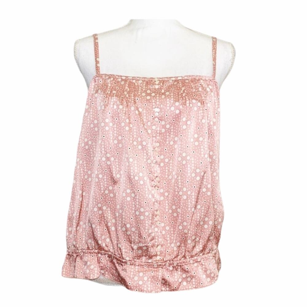 NWOT GAP Silk Blend Pink Ruffles Camisole Blouse Large
